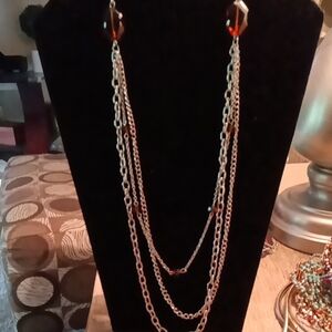 Paparazzi Gold and Brown Multi-Strand Necklace